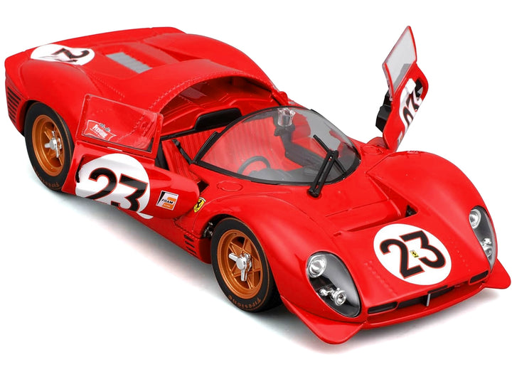Ferrari 330 P4 #23 Lorenzo Bandini - Chris Amon "Ferrari S.P.A." Winner "24 Hours of Daytona" (1967) "Racing" Series 1/24 Diecast Model Car by Bburago image 2
