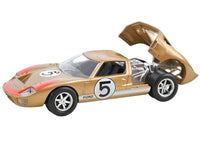 1966 Ford GT40 MKII #5 Kandy Gold Metallic with White Stripes and Red Graphics 1/43 Diecast Model Car by Norev image 3