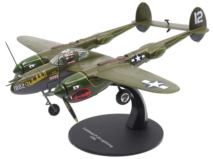 Lockheed P-38 Lightning Fighter Aircraft "Haleakala II 80th FG 459th FS Twin Dragons" (1944) United States Army Air Forces 1/72 Diecast Model by Militaria Die Cast image 2
