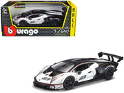 Lamborghini Essenza SCV12 #63 White and Black "Squadra Corse" "Race" Series 1/24 Diecast Model Car by Bburago image 2