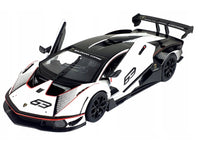 Lamborghini Essenza SCV12 #63 White and Black "Squadra Corse" "Race" Series 1/24 Diecast Model Car by Bburago image 3
