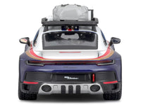 Porsche 911 Dakar #953 "Roughroads Porsche" Blue and White with Stripes and Roof Rack "Race" Series 1/24 Diecast Model Car by Bburago image 3