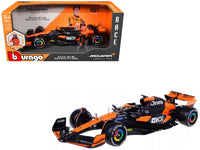 McLaren MCL38 #81 Oscar Piastri "OKX" Formula One F1 "Miami GP" (2024) with Driver Figure "Race" Series 1/24 Diecast Model Car by Bburago