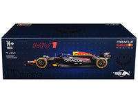 Red Bull Racing RB20 #1 Max Verstappen "Oracle" Winner Formula One F1 Championship "Drivers' Champion" (2024) with Display Case 1/24 Diecast Model Car by Bburago image 3