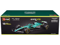 Aston Martin AMR25 #18 Lance Stroll "Aramco" Formula One F1 "World Championship" (2025) 1/24 Diecast Model Car by Bburago image 3