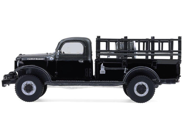 1946 Dodge Power Wagon Fire Truck Black "Black Bandit" Series 30 1/64 Diecast Model Car by Greenlight image 2