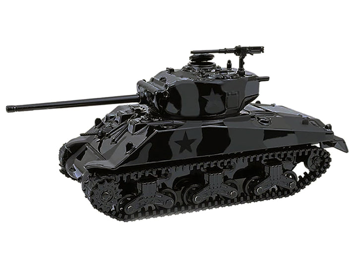 M4 Sherman 76 Long Barrell Tank Black Camouflage "Black Bandit" Series 30 1/64 Diecast Model Car by Greenlight image 2