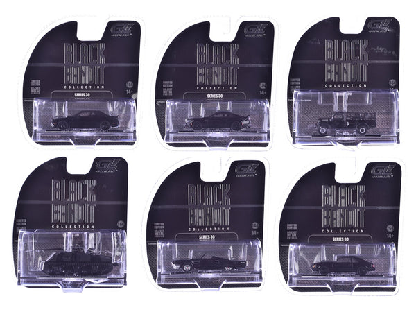 "Black Bandit" 6 piece Set Series 30 1/64 Diecast Model Cars by Greenlight