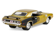 1971 Plymouth Hemi 'Cuda Gold Metallic with Black Accents "America 250 Edition" "Anniversary Collection" Series 18 1/64 Diecast Model Car by Greenlight image 3