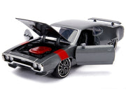1972 Plymouth GTX 440 Metallic Gray with Red Stripe "Bigtime Muscle" 1/24 Diecast Model Car by Jada image 4