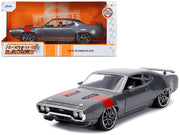 1972 Plymouth GTX 440 Metallic Gray with Red Stripe "Bigtime Muscle" 1/24 Diecast Model Car by Jada image 5