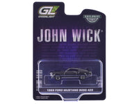 1969 Ford Mustang Boss 429 Silver Chrome Edition with Black Stripes "John Wick" (2014) Movie "Hobby Exclusive" Series 1/64 Diecast Model Car by Greenlight image 3