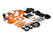 Model Kit Toyota Supra Metallic Orange with Brian Diecast Figure "Fast & Furious" Movie "Build N' Collect" 1/24 Diecast Model Car by Jada image 4