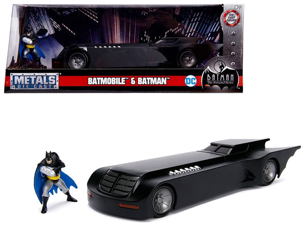 Jada 30916 Batman: The Animated Series Batmobile and Batman figure, 1:24 diecast set