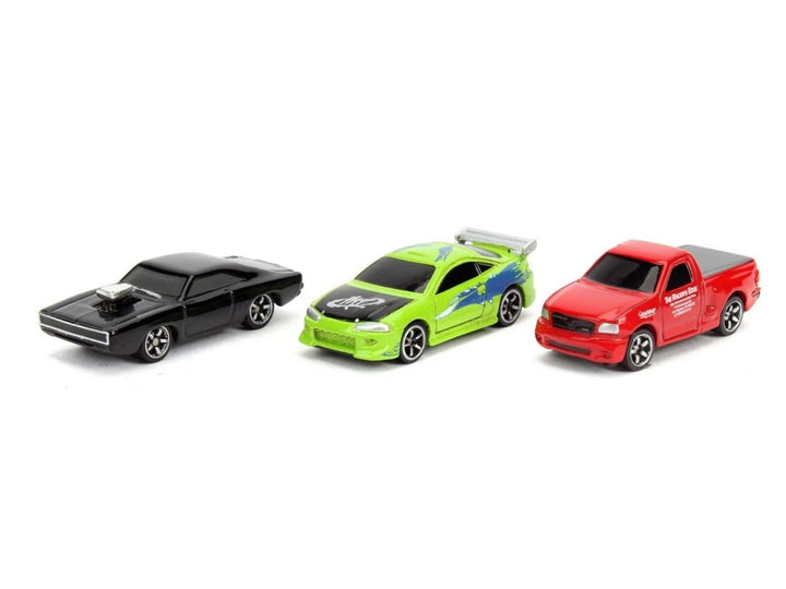 "Fast & Furious 25th Anniversary" 3 piece Set #1 "Nano Hollywood Rides" Diecast Model Cars by Jada image 2