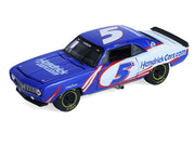1986 Chevrolet K5 Blazer Blue and White and 1969 Chevrolet Camaro #5 Blue and White "Kyle Larson - Hendrick Motorsports" with Tandem Car Trailer "Racing Hitch & Tow" Series 6 1/64 Diecast Model Cars by Greenlight image 4