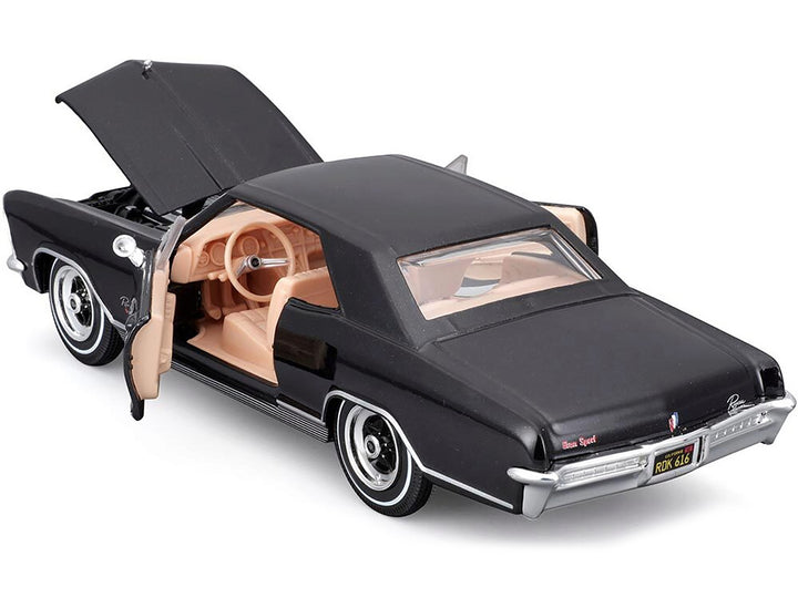 1965 Buick Riviera Gran Sport Black Metallic "Special Edition" Series 1/26 Diecast Model Car by Maisto image 2