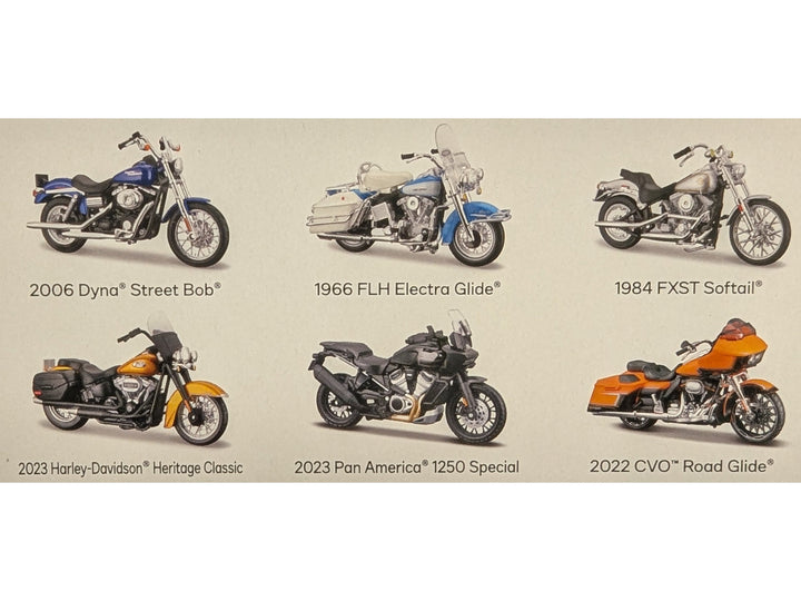 Harley-Davidson Motorcycles 6 piece Set Series 44 1/18 Diecast Models by Maisto image 2