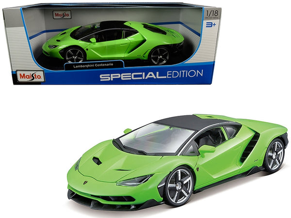 Lamborghini Centenario, lime green with matte black top, Maisto 1:18