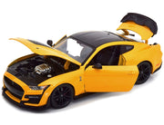 2020 Ford Mustang Shelby GT500 Yellow with Black Top "Special Edition" 1/18 Diecast Model Car by Maisto image 3