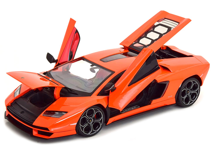 Lamborghini Countach LPI 800-4 Orange with Red Interior "Special Edition" 1/18 Diecast Model Car by Maisto image 2