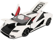 Lamborghini Countach LPI 800-4 White with Black Accents and Red Interior "Special Edition" 1/18 Diecast Model Car by Maisto image 2