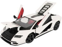 Lamborghini Countach LPI 800-4 White with Black Accents and Red Interior "Special Edition" 1/18 Diecast Model Car by Maisto image 2