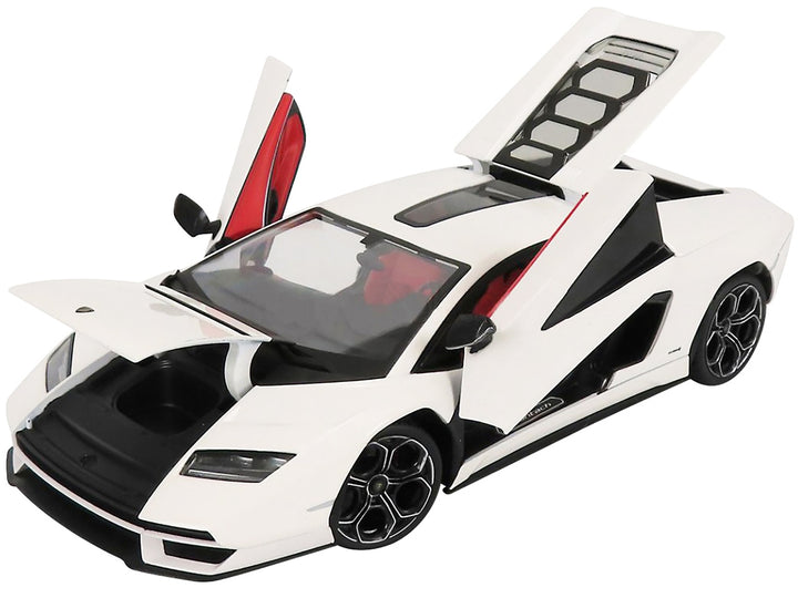 Lamborghini Countach LPI 800-4 White with Black Accents and Red Interior "Special Edition" 1/18 Diecast Model Car by Maisto image 2