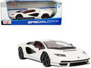 Lamborghini Countach LPI 800-4 White with Black Accents and Red Interior "Special Edition" 1/18 Diecast Model Car by Maisto image 3