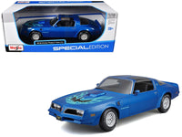 1978 Pontiac Firebird Trans Am Blue Metallic with Hood Graphics "Special Edition" Series 1/18 Diecast Model Car by Maisto image 3