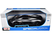 Aston Martin Valkyrie Silver Metallic with Matt Black Top "Special Edition" Series 1/18 Diecast Model Car by Maisto image 3