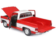 1974 Chevrolet C10 Cheyenne Super Pickup Truck Red and White "Special Edition" Series 1/18 Diecast Model Car by Maisto image 3
