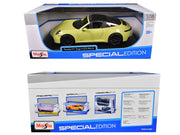 Porsche 911 Targa 4 GTS (992.2) Yellow with Black Top "Special Edition" Series 1/18 Diecast Model Car by Maisto image 3