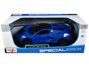 Chevrolet Corvette ZR1 Coupe Blue with Carbon Top "Special Edition" Series 1/18 Diecast Model Car by Maisto image 3