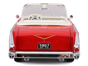 1957 Chevrolet Bel Air Convertible Red with White Interior "Special Edition" Series 1/18 Diecast Model Car by Maisto image 5
