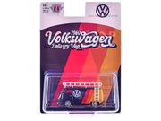 1960 Volkswagen Delivery Van Black with Stripes and White Roof Rack Limited Edition to 5280 pieces Worldwide 1/64 Diecast Model Car by M2 Machines image 3