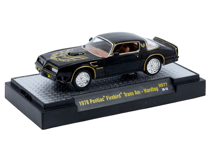 1978 Pontiac Firebird Trans Am Black with Hood Graphics Limited Edition to 12650 pieces Worldwide 1/64 Diecast Model Car by M2 Machines image 2