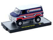1976 Chevrolet G10 Van "Freedom '76" Dark Blue with White Top and Red and White Graphics Limited Edition to 7766 pieces 1/64 Diecast Model Car by M2 Machines image 2