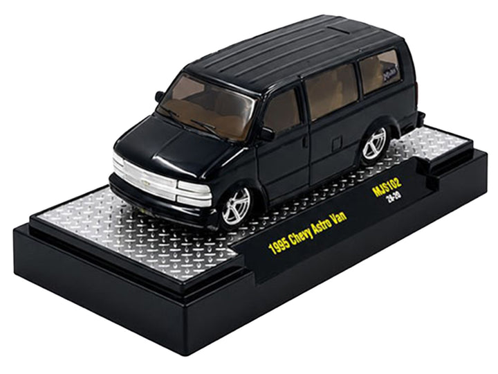 1995 Chevrolet Astro Van "Slow & Low" Black Limited Edition to 6720 pieces Worldwide 1/64 Diecast Model Car by M2 Machines image 2
