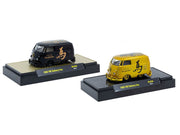 1960 Volkswagen Delivery Van Black with Graphics and 1960 Volkswagen Delivery Van Gold Metallic with Graphics "2026 Year Of The Horse" Set of 2 pieces Limited Edition to 2026 pieces Worldwide 1/64 Diecast Model Cars by M image 3