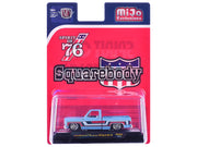 1976 Chevrolet Silverado Bonanza-10 Pickup Truck "Spirit of '76" Light Blue with Red White and Blue Graphics Limited Edition to 11770 pieces Worldwide 1/64 Diecast Model Car by M2 Machines image 3