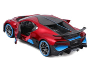 Bugatti Divo Red Metallic with Carbon and Blue Accents "Special Edition" 1/24 Diecast Model Car by Maisto image 3