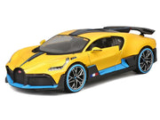 Bugatti Divo Yellow Metallic with Carbon and Blue Accents "Special Edition" 1/24 Diecast Model Car by Maisto image 2