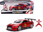 2009 Nissan GT-R (R35) Candy Red and Red Ranger Diecast Figurine "Power Rangers" 1/24 Diecast Model Car by Jada