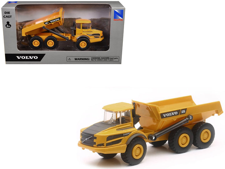 Volvo A25G Dump Truck Yellow Diecast Model by New Ray image 2