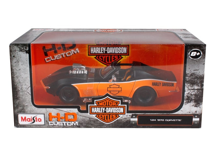 1970 Chevrolet Corvette Harley-Davidson, black and orange, Maisto 1:24