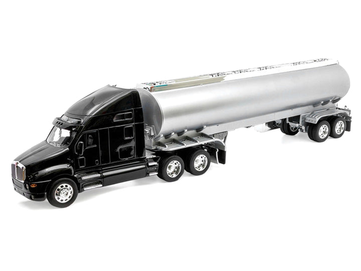 Kenworth T2000 Truck Black with Silver Tanker Trailer "Transporter" Series 1/32 Diecast Model by Welly image 2