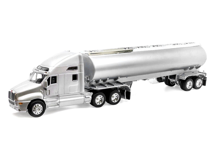 Kenworth T2000 Truck Silver Metallic with Silver Tanker Trailer "Transporter" Series 1/32 Diecast Model by Welly image 2