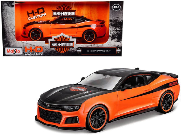 2017 Chevrolet Camaro ZL1 Harley-Davidson, orange and black, Maisto 1:24
