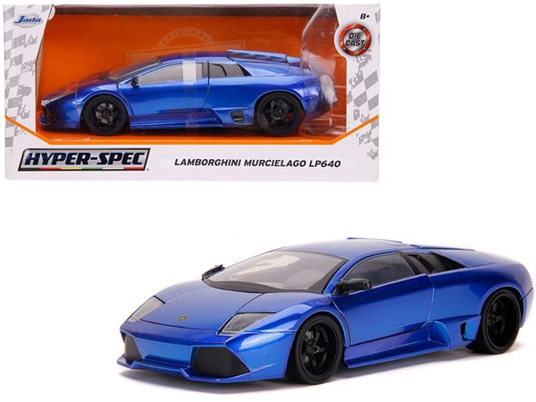 Candy blue Lamborghini Murcielago LP640, 1:24, car and Hyper-Spec box — Jada 32279
